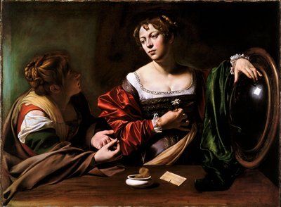 Marta y María Magdalena de Michelangelo Merisi da Caravaggio