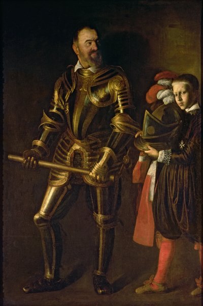 Retrato de Alof de Wignacourt, Gran Maestre de la Orden de Malta con su paje, c.1608 de Michelangelo Merisi da Caravaggio