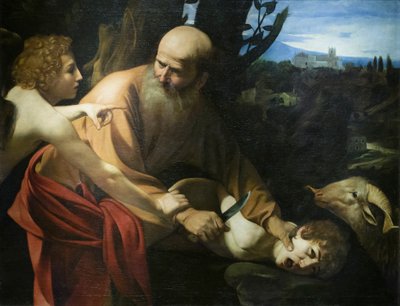 Sacrificio de Isaac de Michelangelo Merisi da Caravaggio