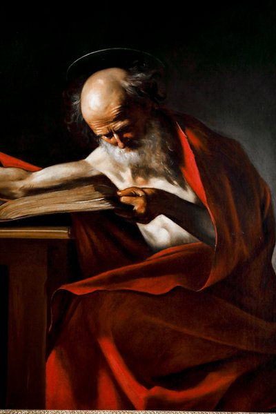 San Girolamo 1605 - 1606, Óleo sobre lienzo. de Michelangelo Merisi da Caravaggio