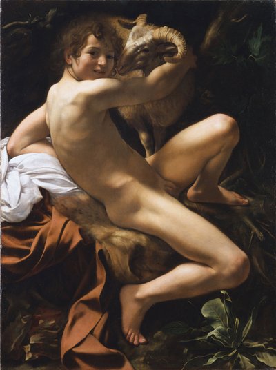 San Juan Bautista. Pintura barroca de Michelangelo Merisi conocida como Caravaggio (Le Caravage) de Michelangelo Merisi da Caravaggio