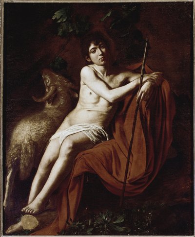 San Juan Bautista (detalle) de Michelangelo Merisi da Caravaggio