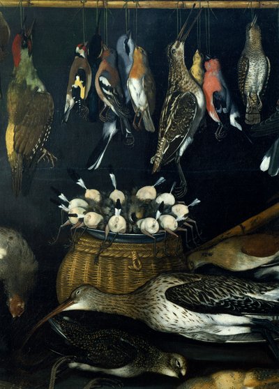 Naturaleza muerta con pájaros (detalle) de Michelangelo Merisi da Caravaggio