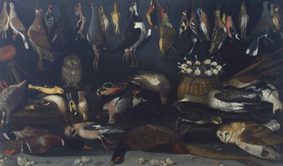 Naturaleza muerta con pájaros, por Maestro de la Naturaleza Muerta de Hartford de Michelangelo Merisi da Caravaggio