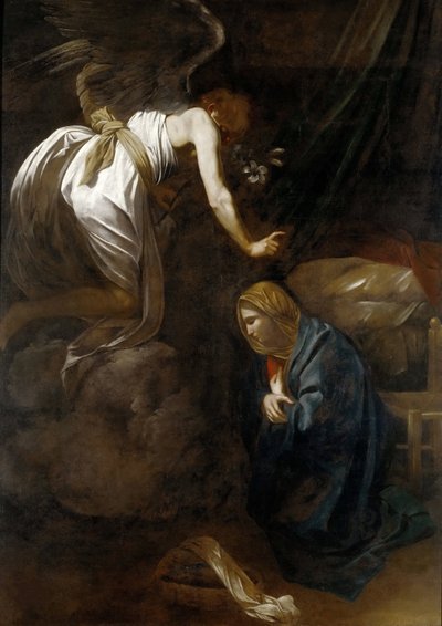 La Anunciación, c. 1608-1610 (óleo sobre lienzo) de Michelangelo Merisi da Caravaggio