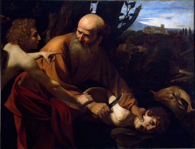 El sacrificio de Isaac de Michelangelo Merisi da Caravaggio