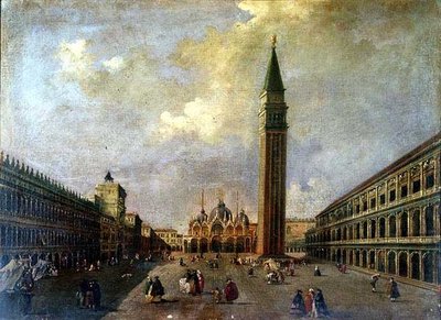 Plaza de San Marcos con el Campanile de Michele (attr. to) Marieschi