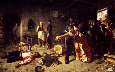 Un Juego de Trucos o Pelea en Trastevere de Michele Cammarano