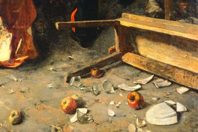 Un juego de triunfos o Pelea en Trastevere de Michele Cammarano