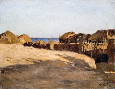 Paisaje eritreo, por Michele Cammarano (1835-1920) de Michele Cammarano