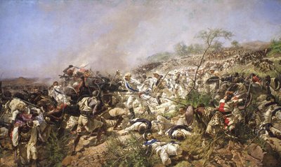 La batalla de Dogali, 1896 de Michele Cammarano