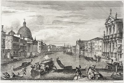 El Gran Canal Entre San Simone Piccolo y Santa Chiara, c.1740-41 de Michele Marieschi