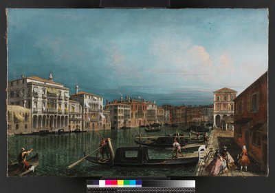 El Gran Canal, Venecia, sobre el puente de Rialto, antes de 1743 de Michele Marieschi
