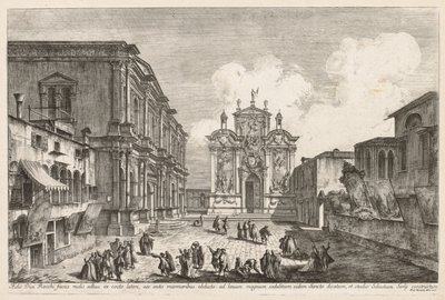 Vistas de Venecia: Campo S. Rocco de Michele Marieschi