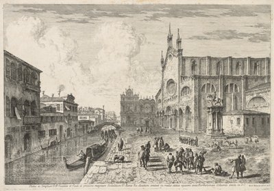 Views of Venice:  Campo S. S. Giovanni e Paolo de Michele Marieschi