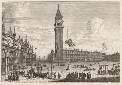 Views of Venice:  Piazza and Piazzetta de Michele Marieschi