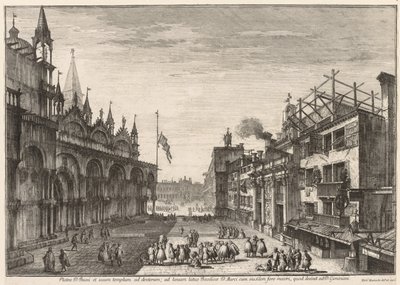 Views of Venice:  Piazzetta S. Basso de Michele Marieschi