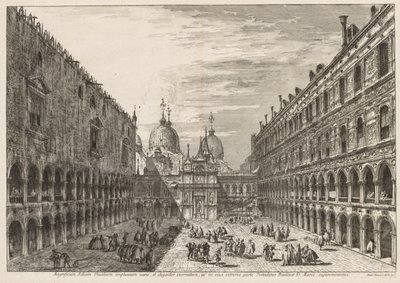 Views of Venice:  The Courtyard of the Ducal Palace de Michele Marieschi