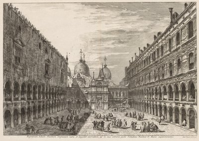 Vistas de Venecia: El Patio del Palacio Ducal de Michele Marieschi