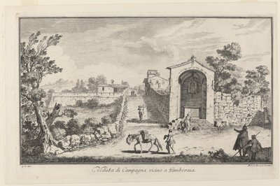 Vista de la campiña cerca de Gamberaia de Michele Marieschi after Giuseppe Zocchi