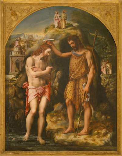 Bautismo y tentación de Cristo (pintura) de Michele di Ridolfo Tosini