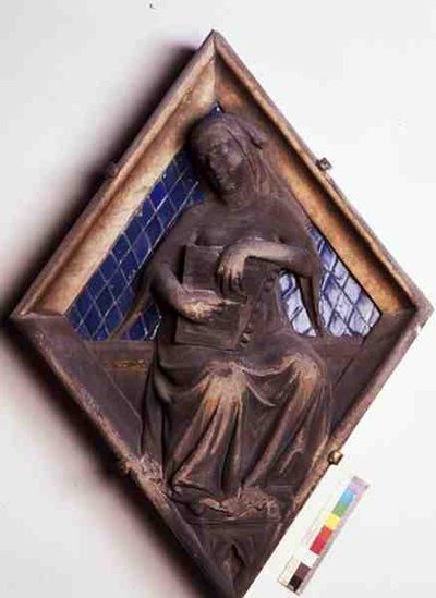 Música, azulejo en relieve del Campanile de Micheli Gino