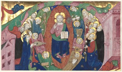 Fragmento de una Inicial Historiada de un Libro de Coro: Cristo en Majestad de Michelino Molinari da Besozzo