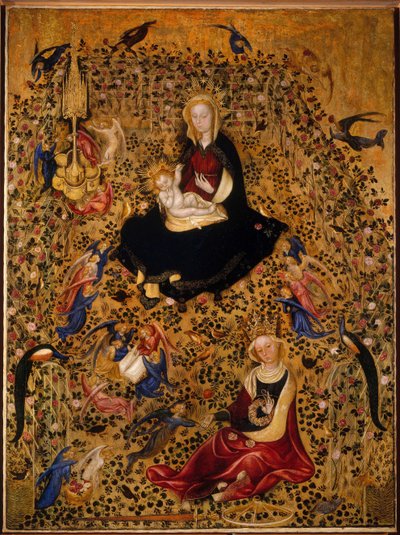 La Madonna del jardín de rosas Madonna del Roseto, c.1425 de Michelino da Besozzo