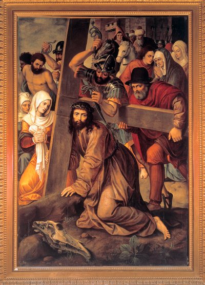""Cristo llevando la cruz"" Pintura de Michiel Coxcie (Coxie) (1499-1592) de Michiel I Coxie or Coxcie