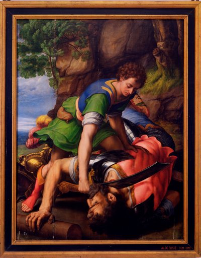 David y Goliat de Michiel I Coxie or Coxcie