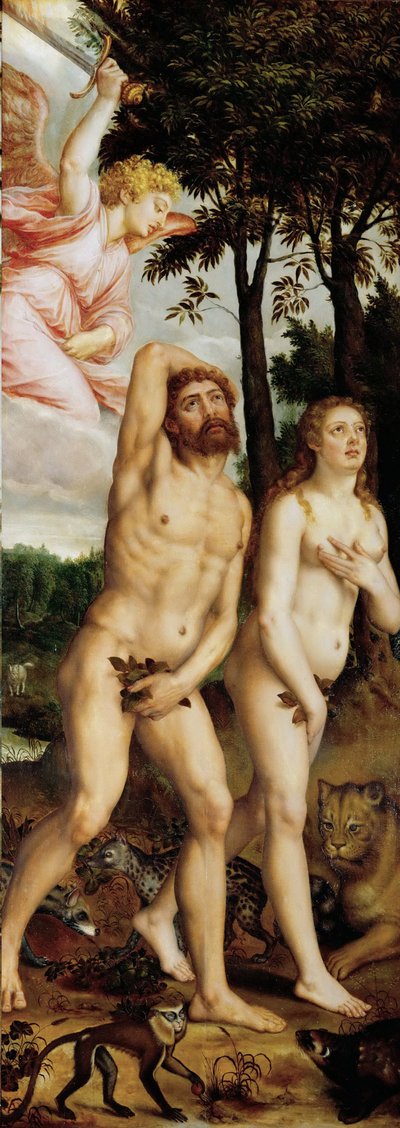 La caída del hombre - Michiel Coxcie. Museo de Historia del Arte, Viena de Michiel I Coxie or Coxcie