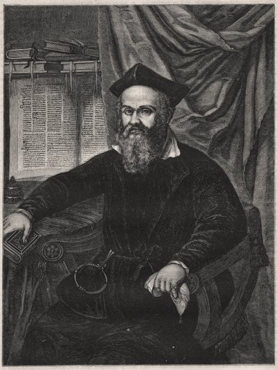 Retrato de Marco Antonio de Dominis (Markantun de Dominis) (1556-1624) eclesiástico dálmata, apóstata y hombre de ciencia - grabado por G J Delff después de Mierevelt de Michiel Jansz. van (after) Mierevelt