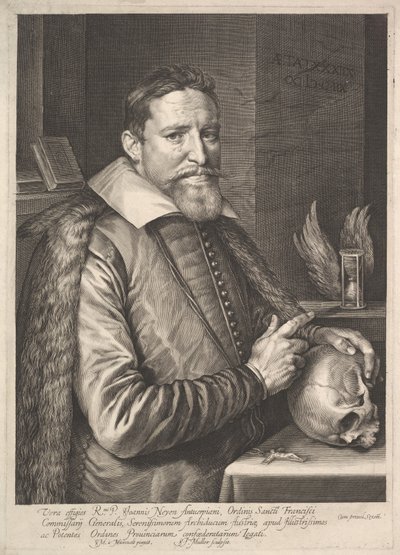 Retrato de Joannes Neyen, General de la Orden de los Frailes Franciscanos, Embajador en Tréveris, 1608 de Michiel Jansz van Miereveld