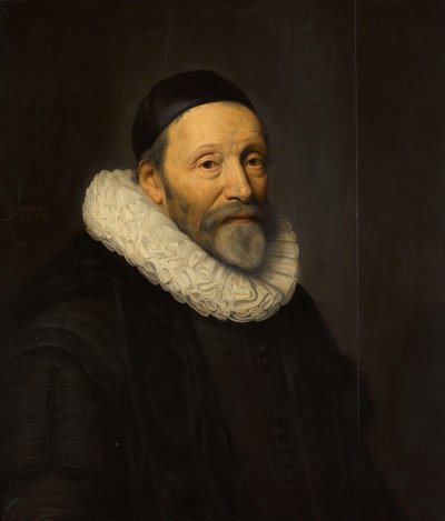 Retrato de Johannes Wtenbogaert (1557-1644) de Michiel Jansz van Mierevelt (workshop of)
