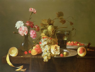 Naturaleza muerta de frutas y flores de Michiel Simons