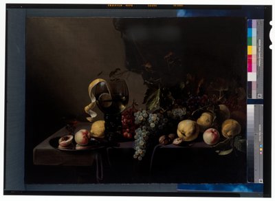 Bodegón con frutas y uvas de Michiel Simons