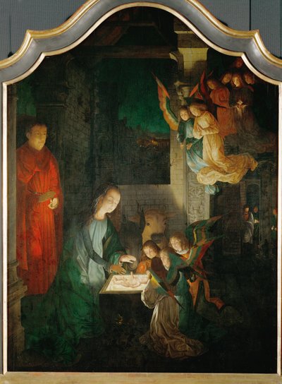 Nochebuena (pintura sobre madera de roble) de Michiel Sittow