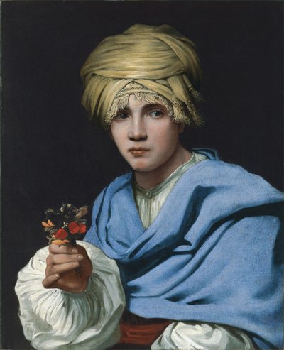 Niño con turbante sosteniendo un ramillete de Michiel Sweerts