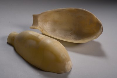 Vasija de dos partes en forma de pato (alabastro) de Middle Kingdom Egyptian