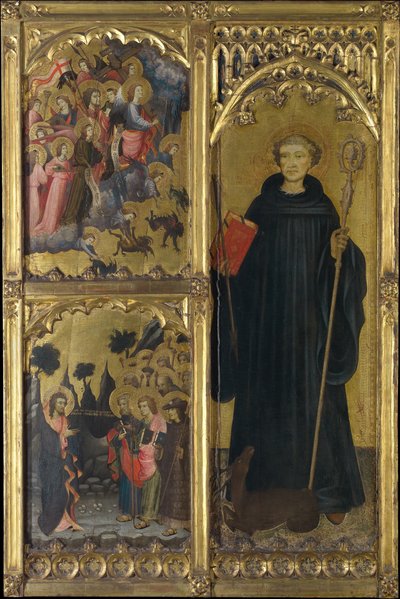 San Gil con Cristo triunfante sobre Satanás y la misión de los apóstoles, ca. 1408 de Miguel Alcaniz