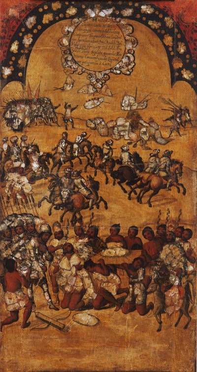 La Conquista de México, Panel II de Miguel Gonzalez