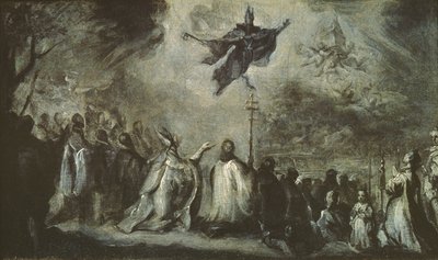 Aparición de San Agustín de Miguel Jacinto Meléndez