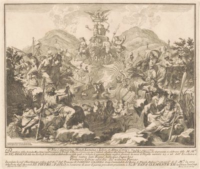 La Segunda Máquina para la Chinea de 1738: El triunfo de Baco y Ceres de Miguel de Sorellò, after Carl Marcus Tuscher
