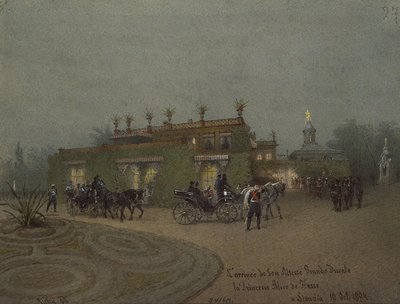 Llegada de Alicia, Princesa de Hesse, a Livadia el 10 de octubre de 1894, 1895 de Mihaly von Zichy