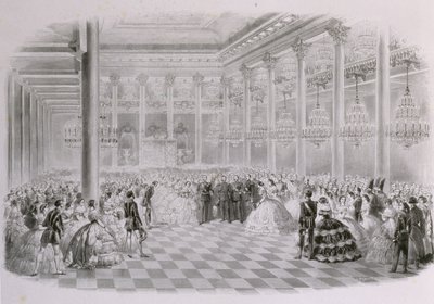 Baile en el Salón de la Asamblea de la Nobleza Rusa con motivo de la coronación del Emperador Al de Mihaly von Zichy