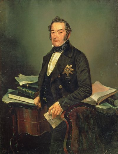 Retrato del Senador Ivan Tolstoy (1792-1854) de Mihaly von Zichy