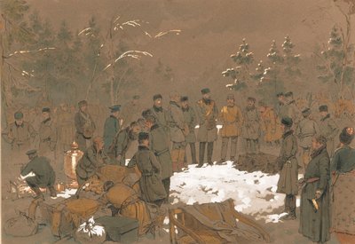 La caza del oso del zar Alejandro II, 1872 de Mihaly von Zichy