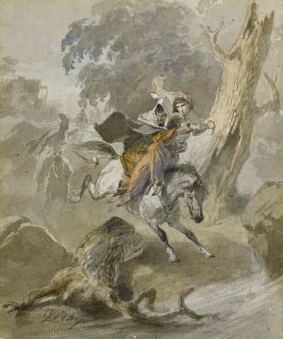 El secuestro de la serie Scènes du Caucase de Mihaly von Zichy