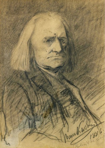Retrato de Franz Liszt (1811-1886) de Mihály Munkácsy