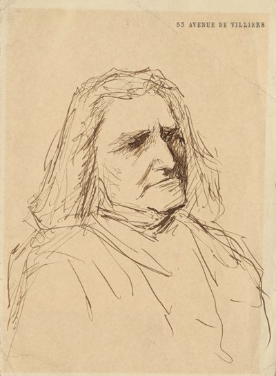 Retrato de Franz Liszt 1811-1886, 1880s de Mihály Munkácsy